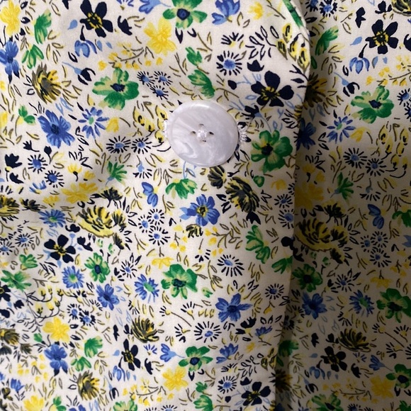 Talbots NWT cotton ditsy floral summer blazer size 14 business casual office - Picture 3 of 14